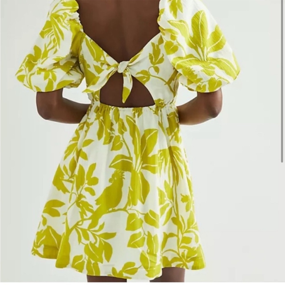 Anthropologie Maeve Feliciana Tropical Floral Mini Open Back Dress New Size XL - Picture 5 of 13